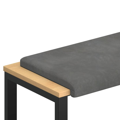 vidaXL Bench Cushion Velvet Dark Grey Depth 35 cm