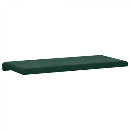 vidaXL Bench Cushion Velvet Dark Green Depth 35 cm
