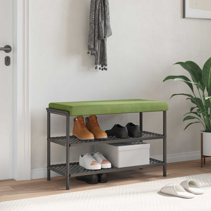 vidaXL Bench Cushion Velvet Light Green Depth 35 cm