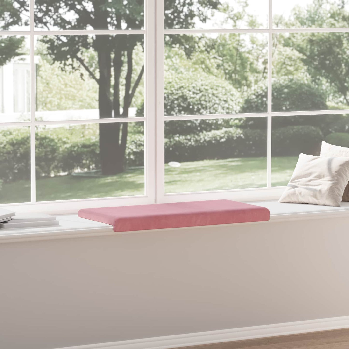 vidaXL Bench Cushion Velvet Pink Depth 35 cm