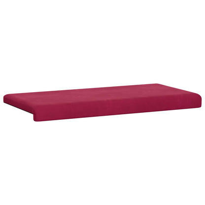 vidaXL Bench Cushion Velvet Wine Red Depth 35 cm