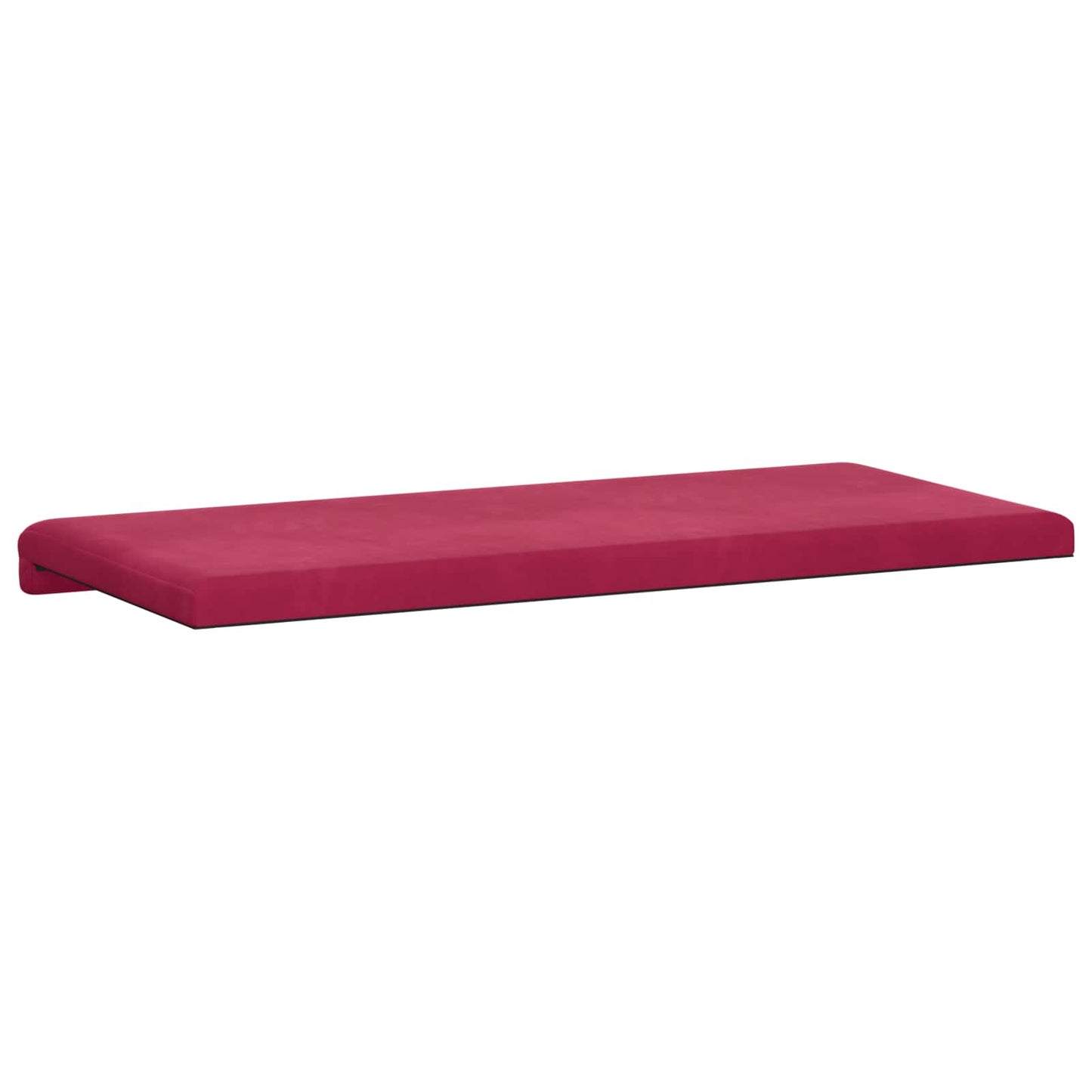 vidaXL Bench Cushion Velvet Wine Red Depth 35 cm
