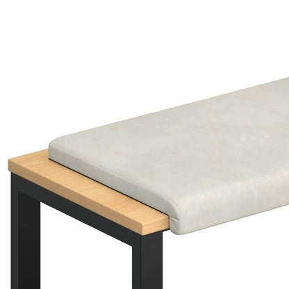 vidaXL Bench Cushion Velvet Cream Depth 35 cm