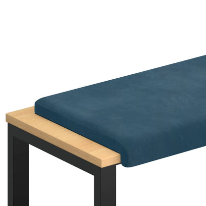 vidaXL Bench Cushion Velvet Blue Depth 35 cm