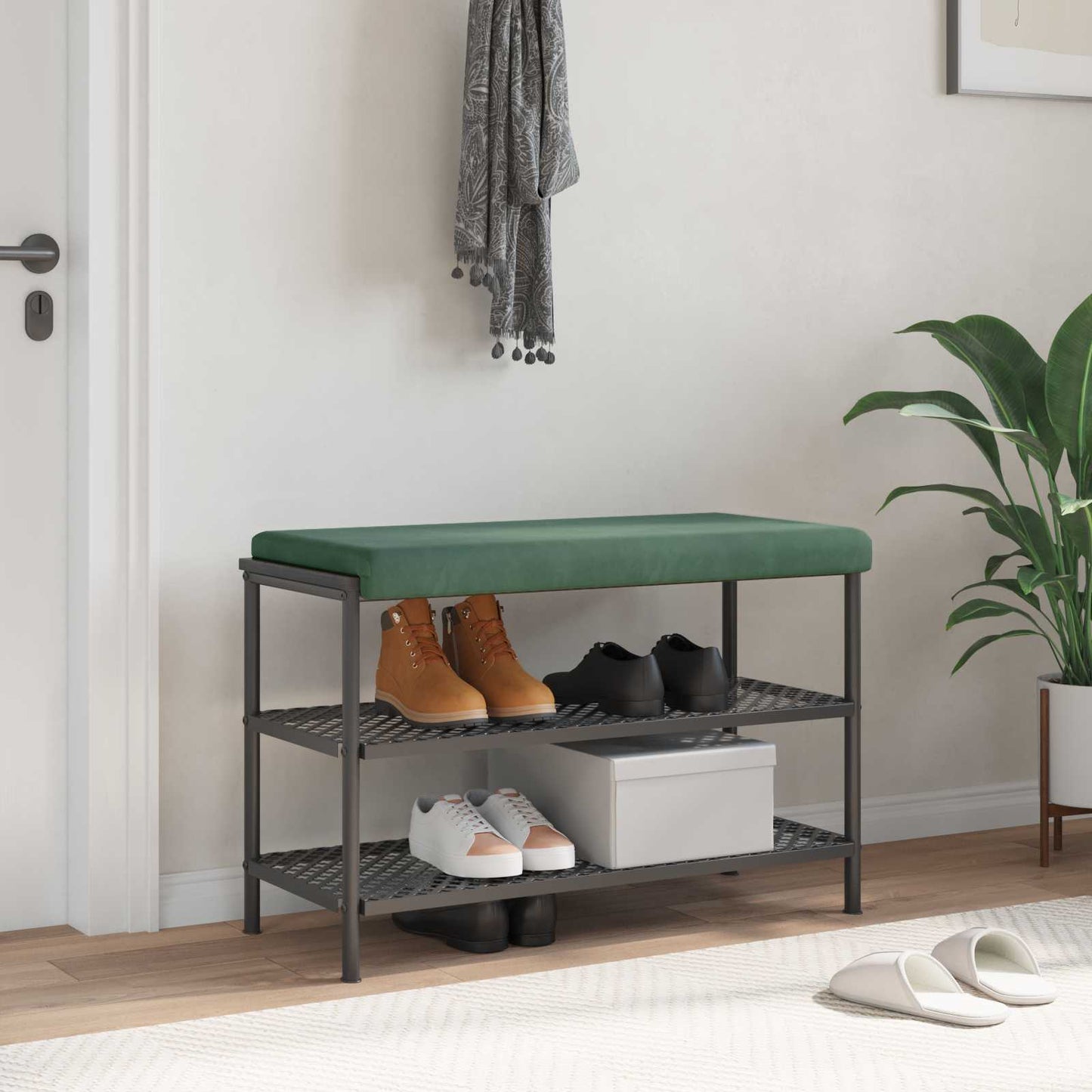 vidaXL Bench Cushion Velvet Sea Green Depth 35 cm