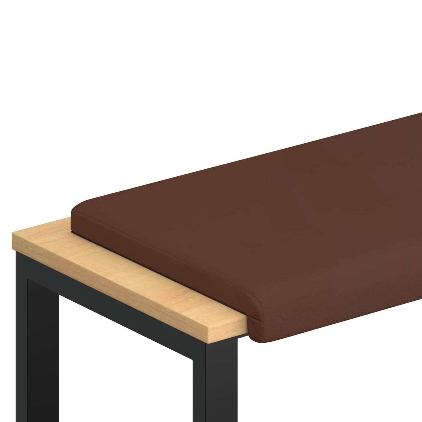 vidaXL Bench Cushion Faux Leather Brown Depth 35 cm