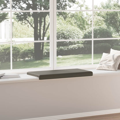 vidaXL Bench Cushion Faux Leather Grey Depth 35 cm