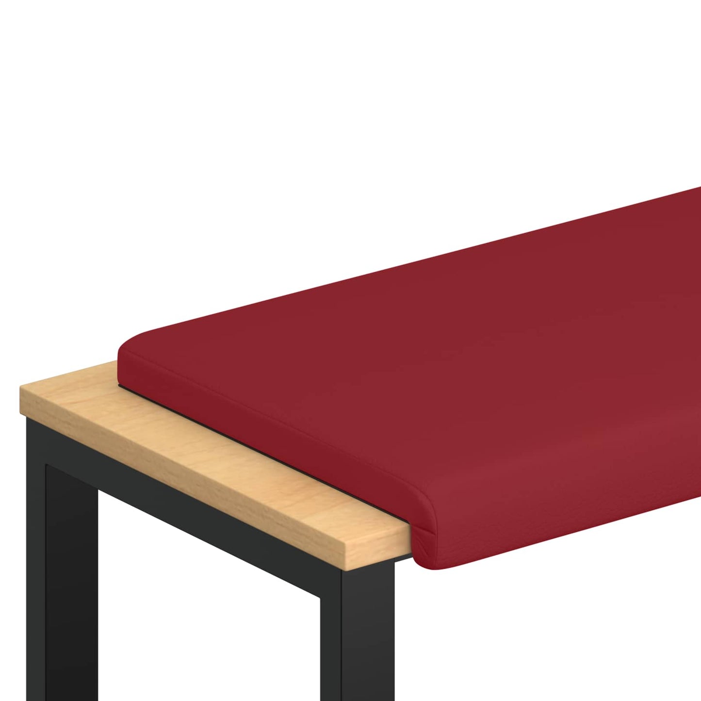 vidaXL Bench Cushion Faux Leather Wine Red Depth 35 cm