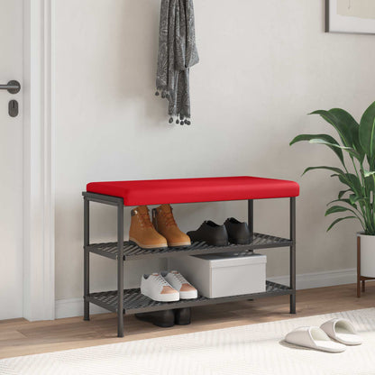 vidaXL Bench Cushion Faux Leather Red Depth 35 cm
