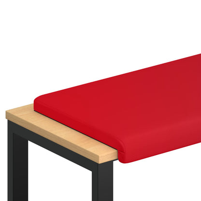 vidaXL Bench Cushion Faux Leather Red Depth 35 cm
