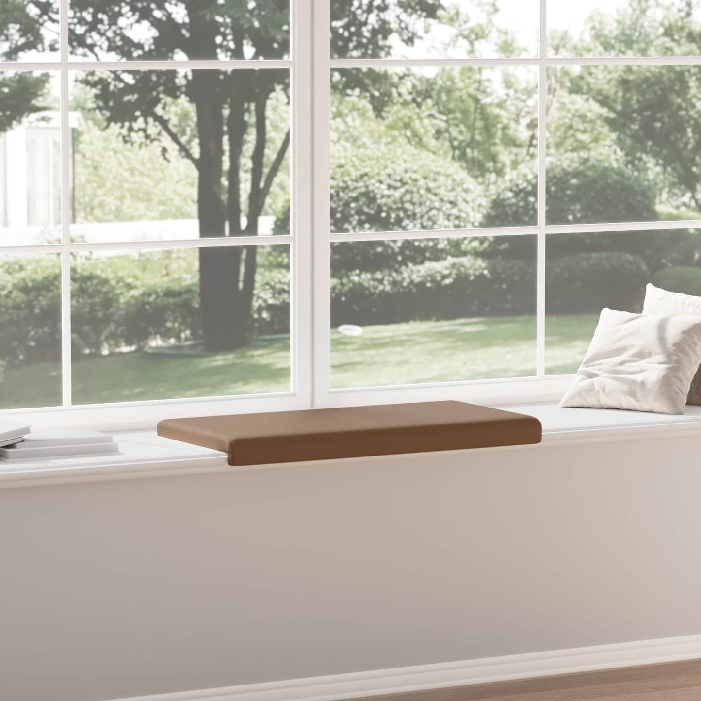 vidaXL Bench Cushion Faux Leather Cappuccino Depth 35 cm