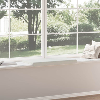vidaXL Bench Cushion Faux Leather White Depth 35 cm