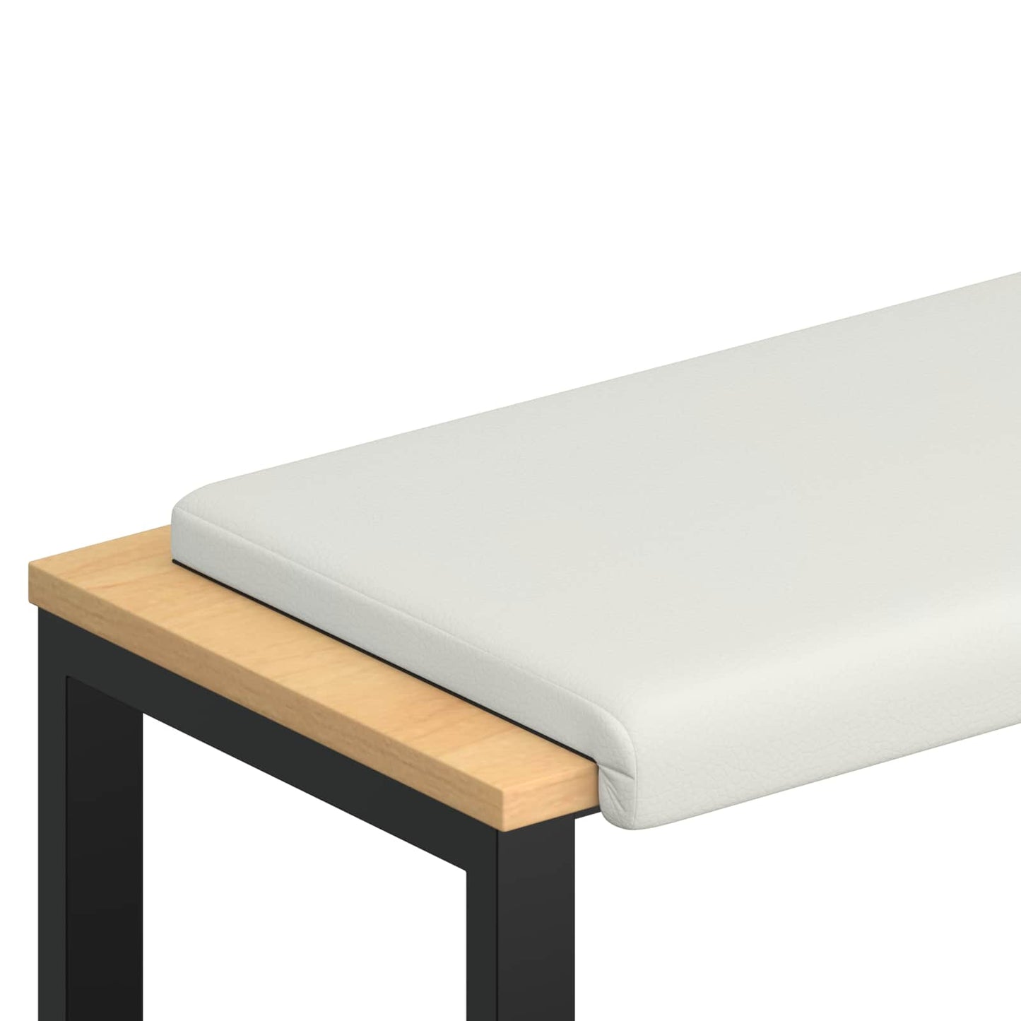 vidaXL Bench Cushion Faux Leather White Depth 35 cm