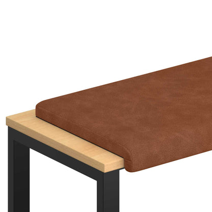 vidaXL Bench Cushion Faux Leather Brown Depth 35 cm