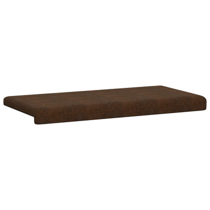 vidaXL Bench Cushion Faux Suede Fabric Brown Depth 35 cm
