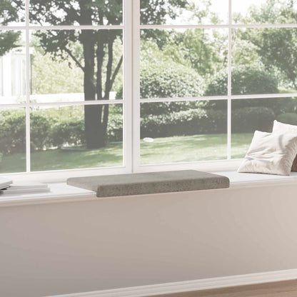 vidaXL Bench Cushion Faux Suede Fabric Light Grey Depth 35 cm