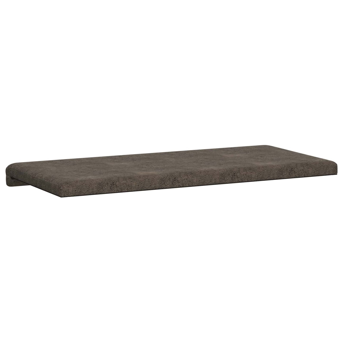 vidaXL Bench Cushion Faux Suede Fabric Dark Grey Depth 35 cm