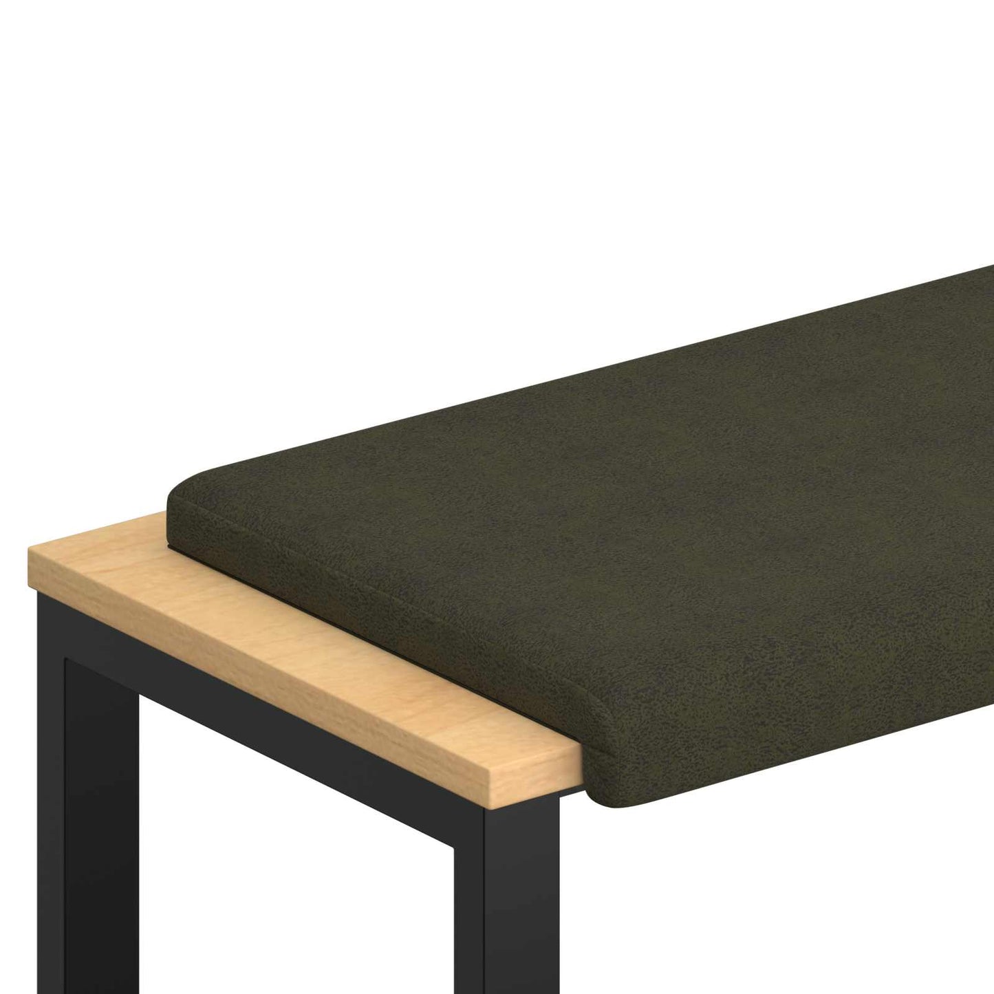 vidaXL Bench Cushion Faux Suede Fabric Army Green Depth 35 cm