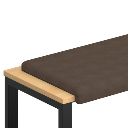 vidaXL Bench Cushion Microfiber Brown Depth 35 cm