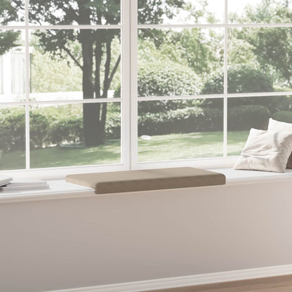 vidaXL Bench Cushion Microfiber Taupe Depth 35 cm