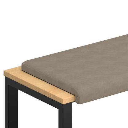 vidaXL Bench Cushion Microfiber Taupe Depth 35 cm
