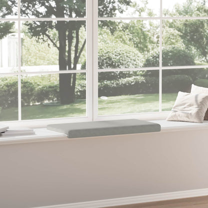 vidaXL Bench Cushion Microfiber Light Grey Depth 35 cm