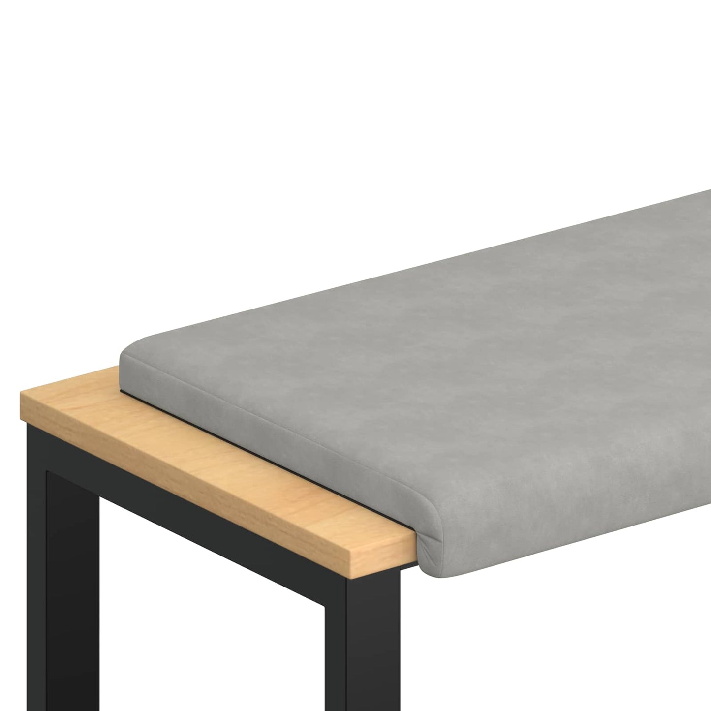 vidaXL Bench Cushion Microfiber Light Grey Depth 35 cm