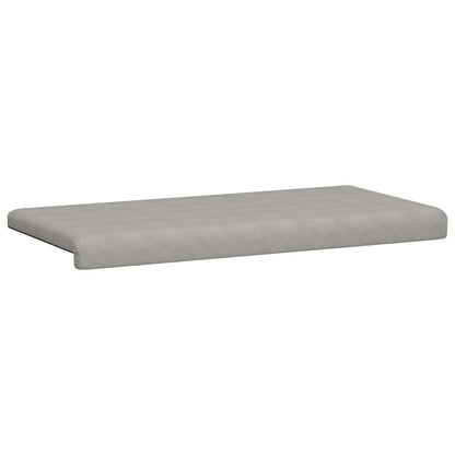 vidaXL Bench Cushion Microfiber Light Grey Depth 35 cm