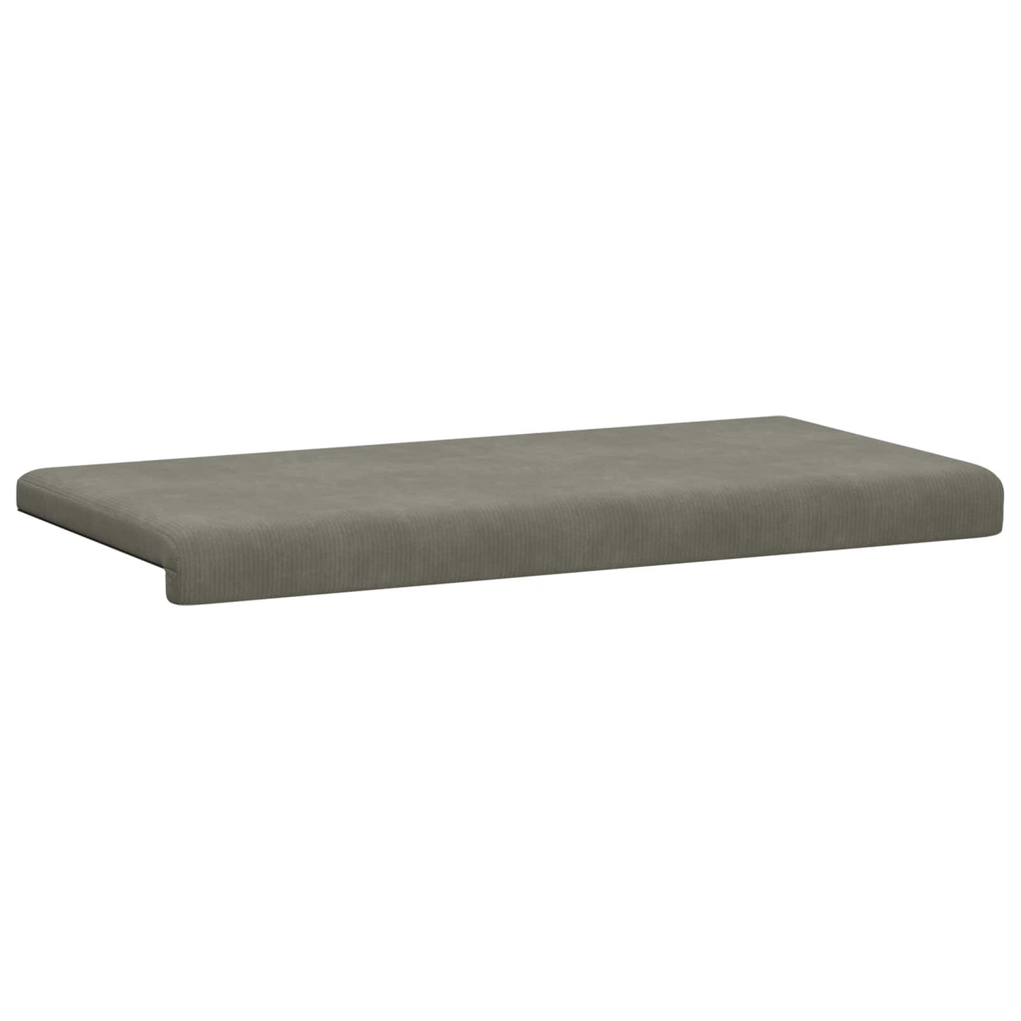 vidaXL Bench Cushion Corduroy Light Grey Depth 35 cm