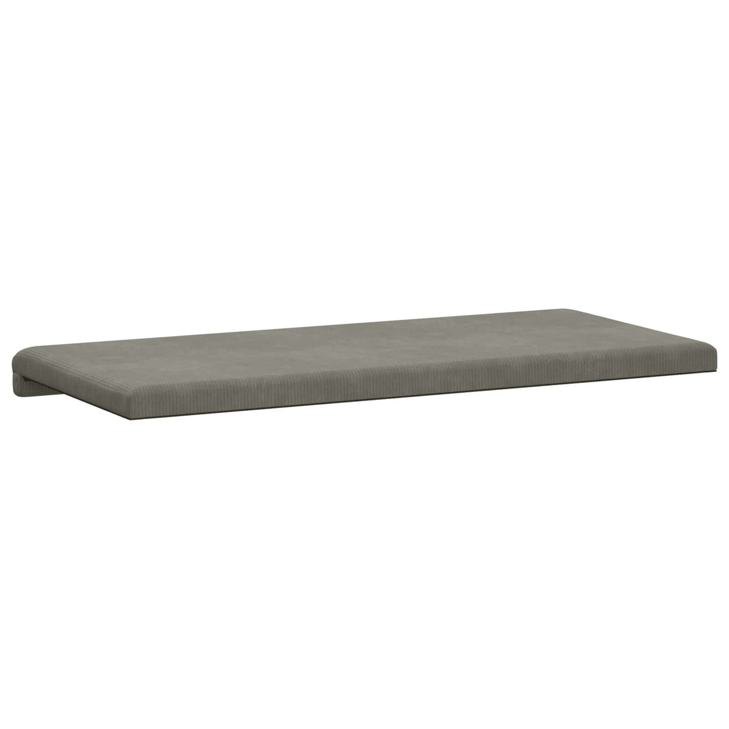 vidaXL Bench Cushion Corduroy Light Grey Depth 35 cm