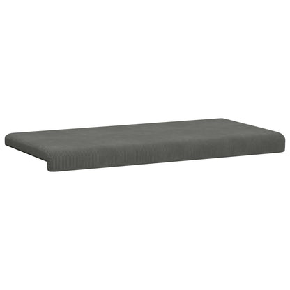 vidaXL Bench Cushion Corduroy Dark Grey Depth 35 cm