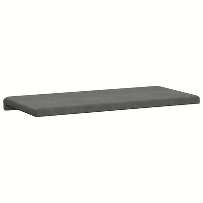 vidaXL Bench Cushion Corduroy Dark Grey Depth 35 cm