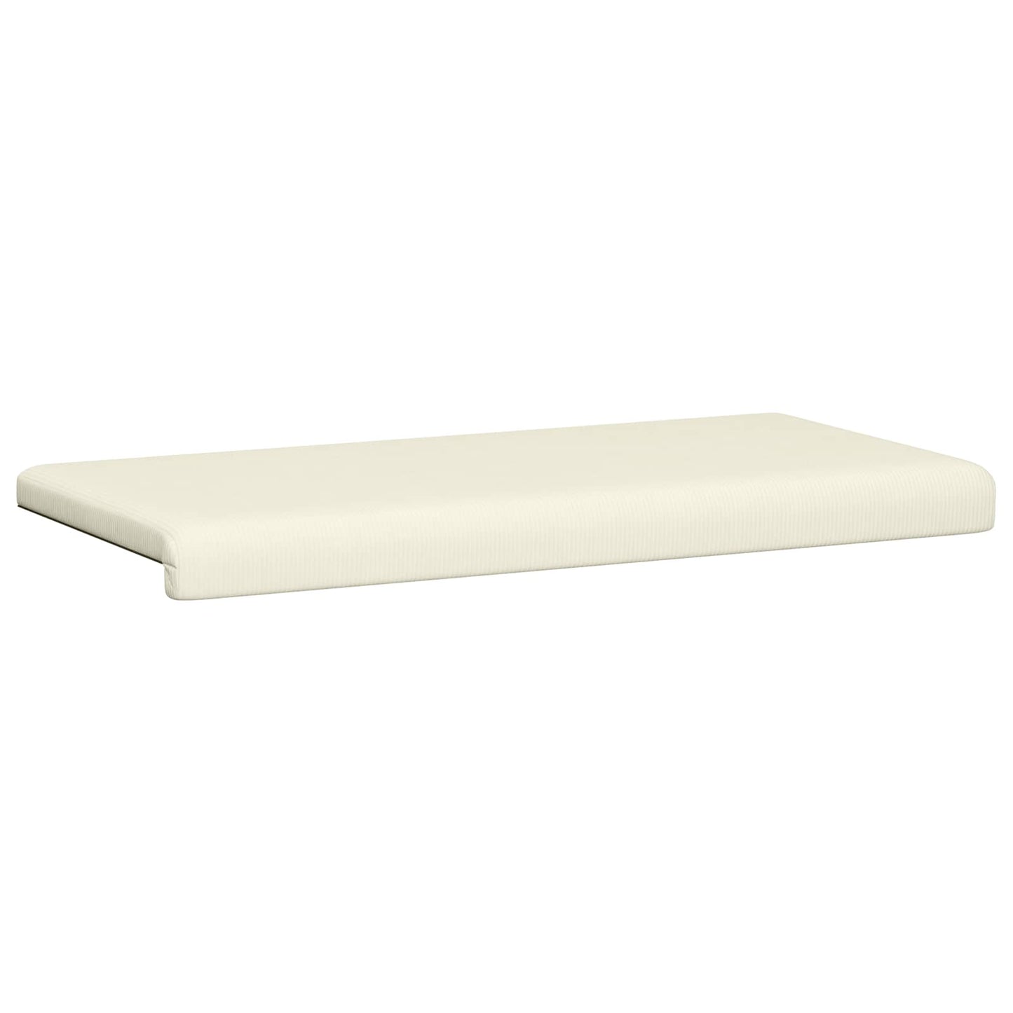 vidaXL Bench Cushion Corduroy Cream Depth 35 cm