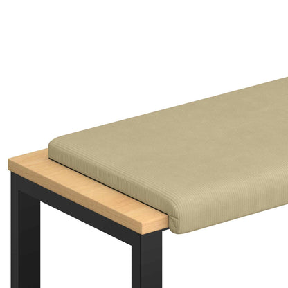 vidaXL Bench Cushion Corduroy Grey Green Depth 35 cm