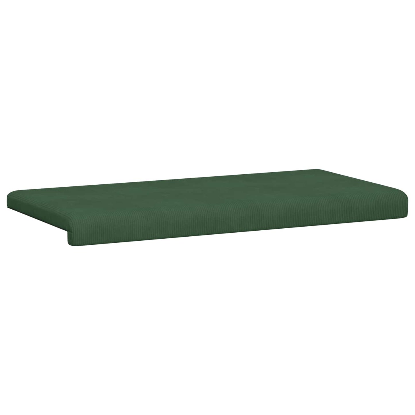 vidaXL Bench Cushion Corduroy Dark Green Depth 35 cm