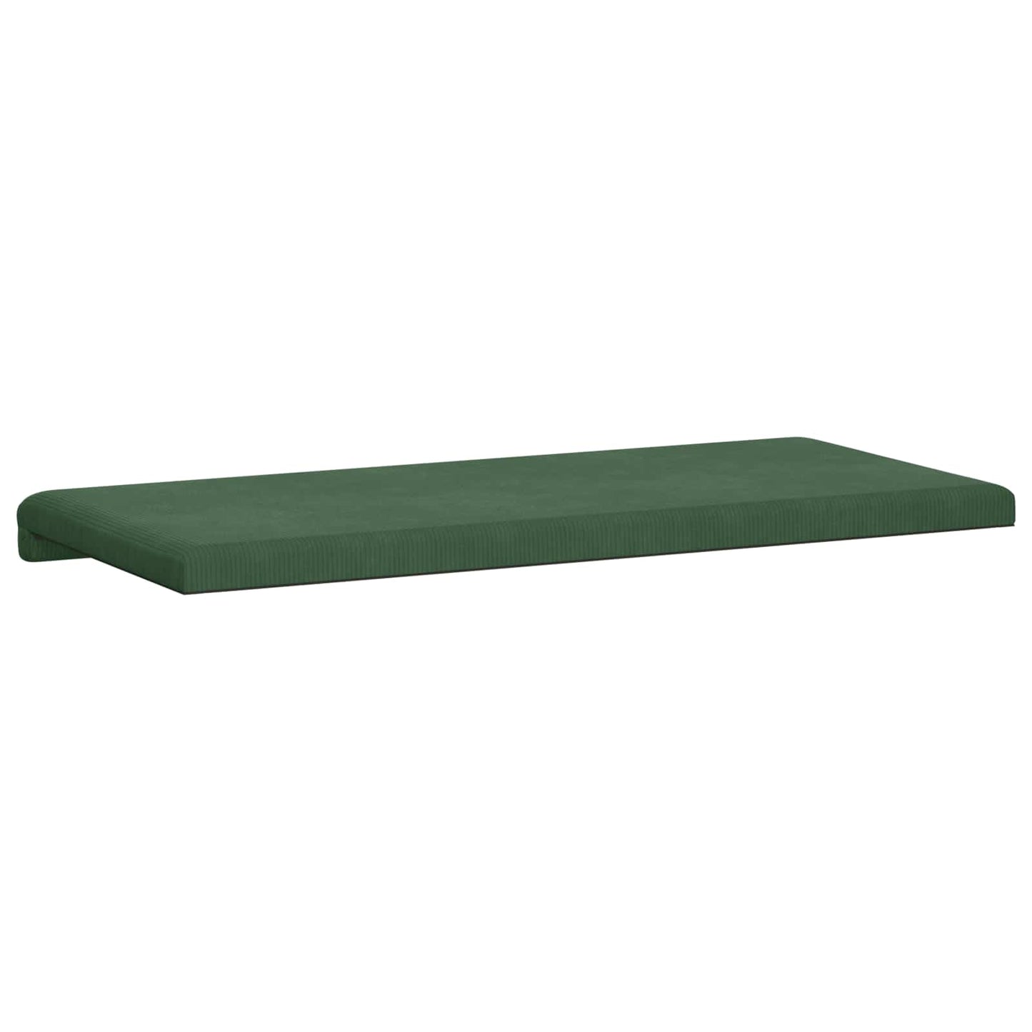 vidaXL Bench Cushion Corduroy Dark Green Depth 35 cm