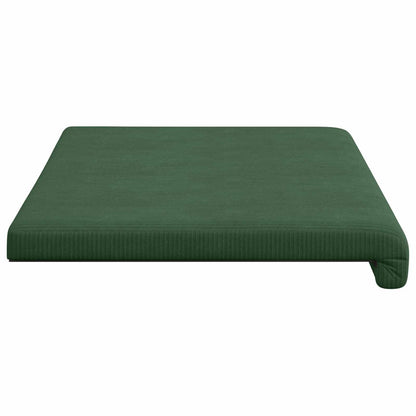 vidaXL Bench Cushion Corduroy Dark Green Depth 35 cm