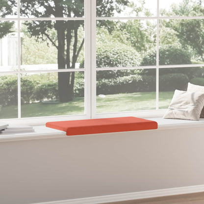 vidaXL Bench Cushion Corduroy Red Orange Depth 35 cm
