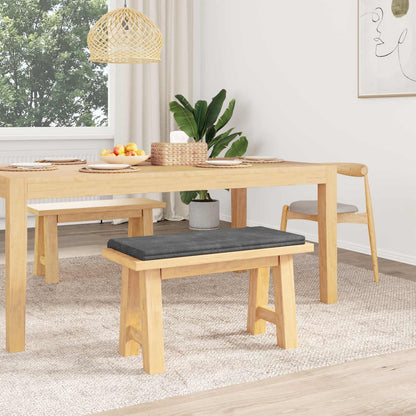 vidaXL Bench Cushion Plush Corduroy Light Grey Depth 35 cm