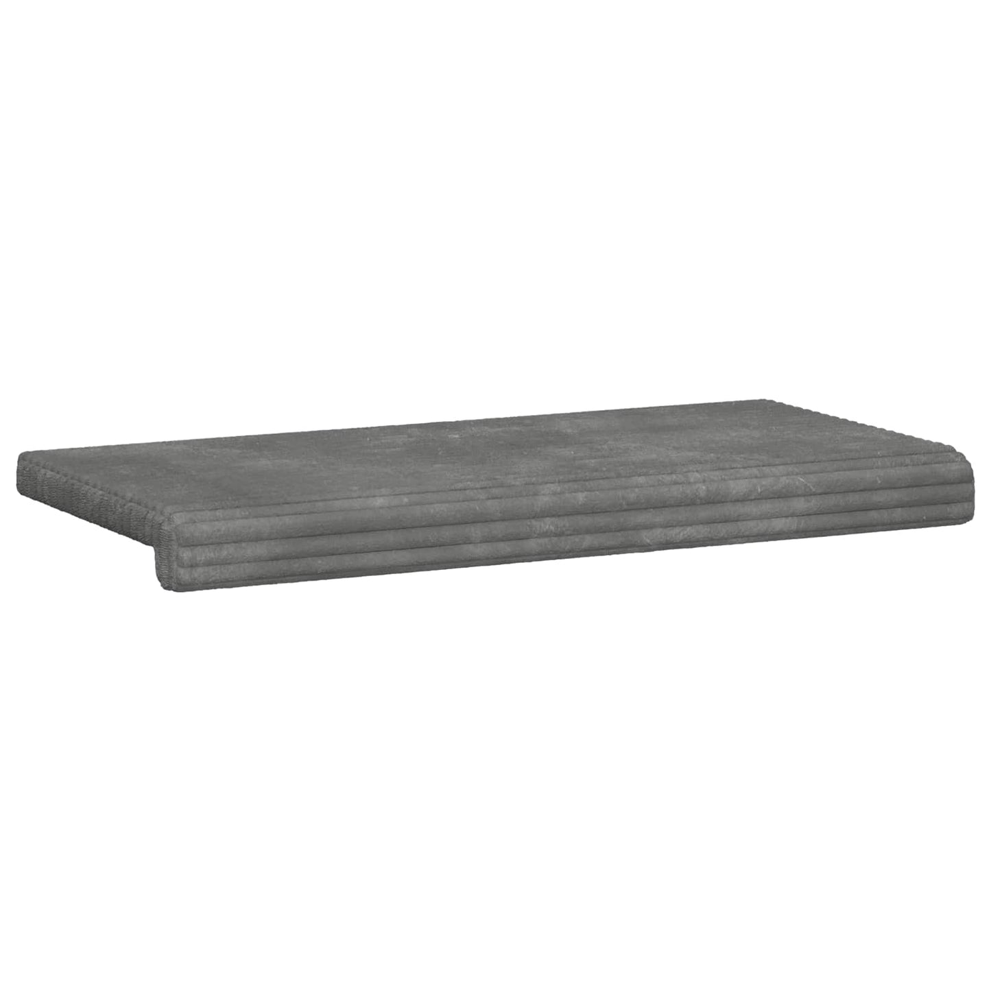 vidaXL Bench Cushion Plush Corduroy Light Grey Depth 35 cm