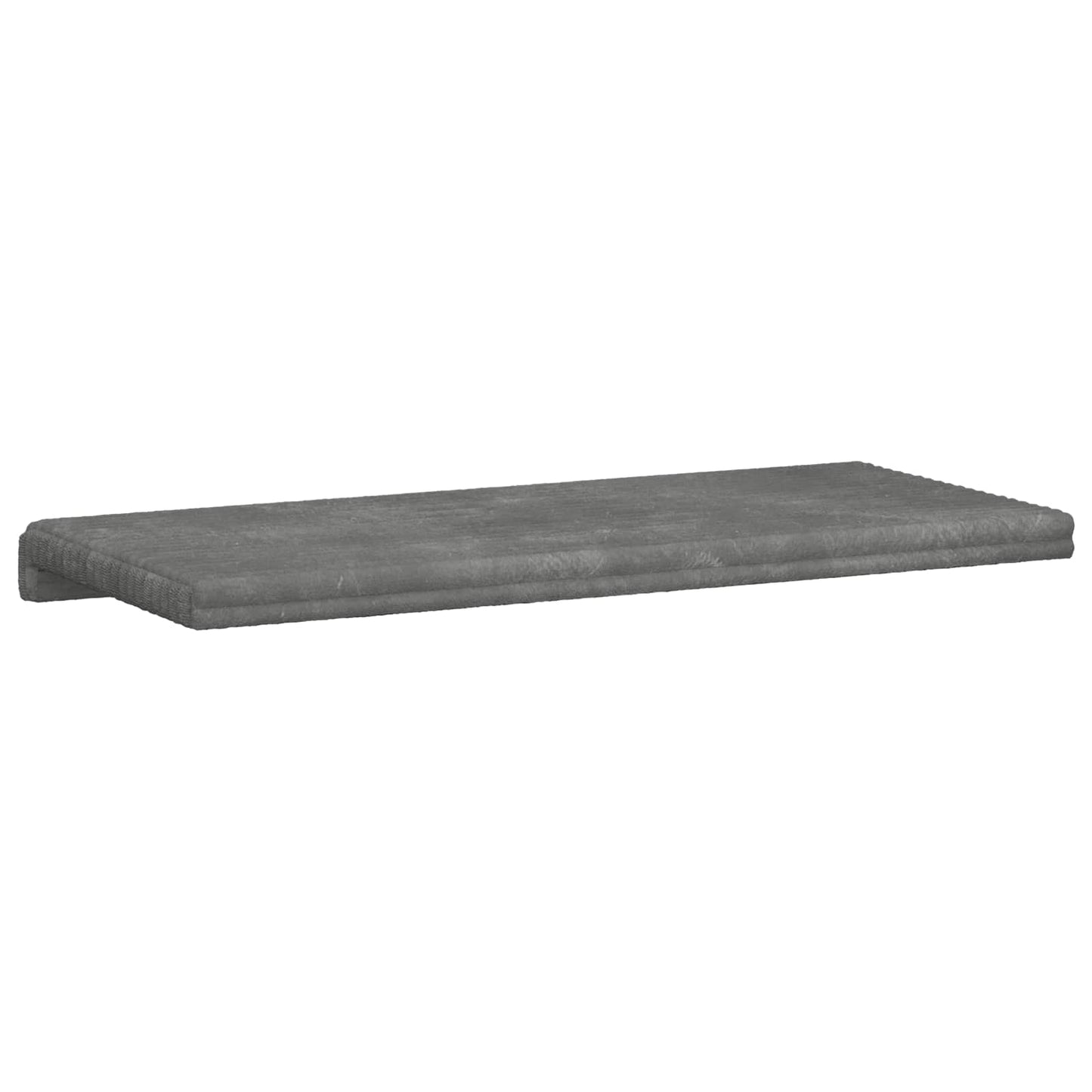 vidaXL Bench Cushion Plush Corduroy Light Grey Depth 35 cm