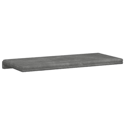 vidaXL Bench Cushion Plush Corduroy Light Grey Depth 35 cm