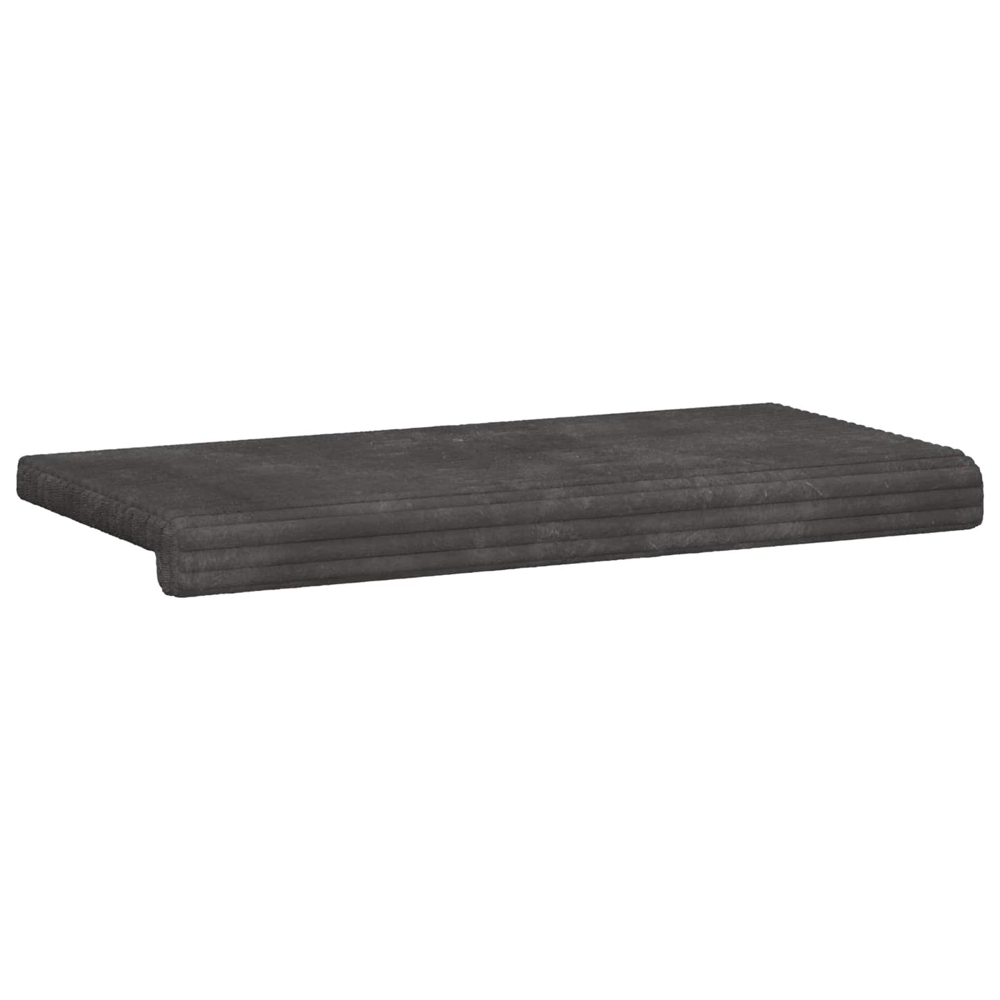 vidaXL Bench Cushion Plush Corduroy Dark Grey Depth 35 cm