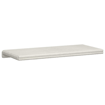 vidaXL Bench Cushion Plush Corduroy Cream Depth 35 cm