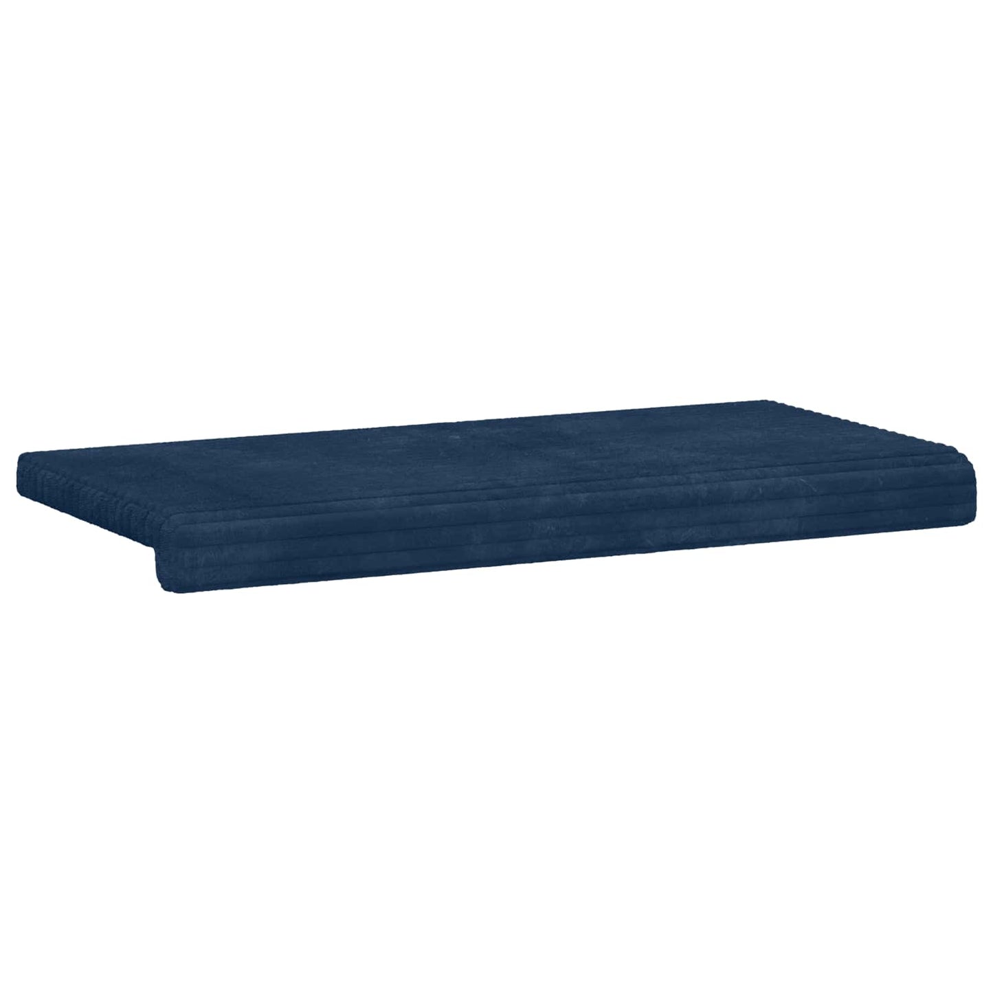 vidaXL Bench Cushion Plush Corduroy Navy Blue Depth 35 cm