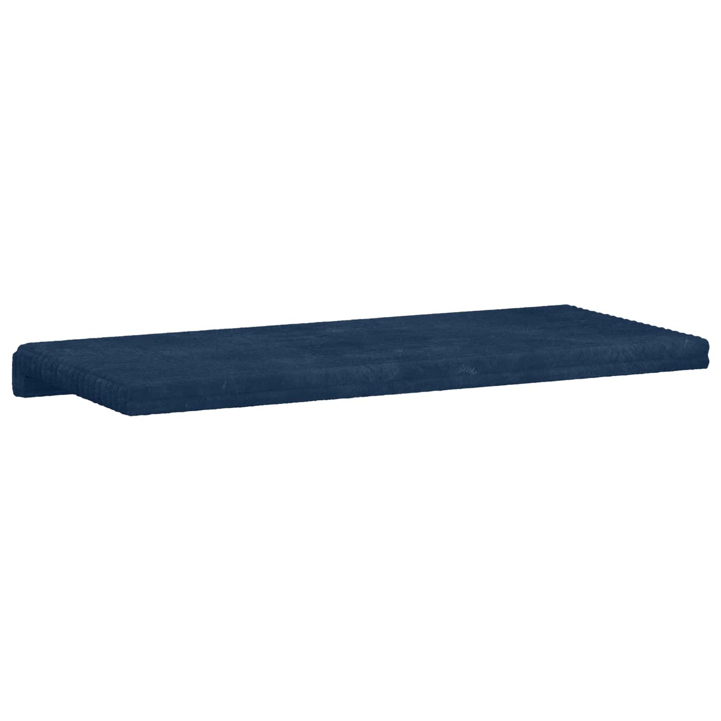 vidaXL Bench Cushion Plush Corduroy Navy Blue Depth 35 cm