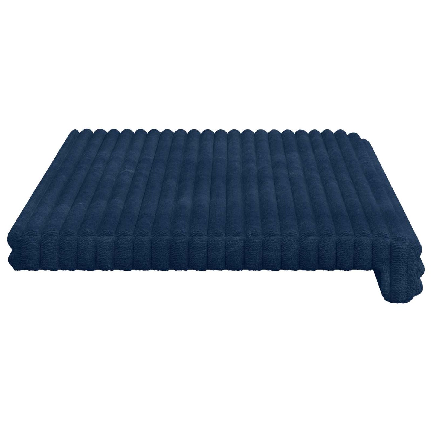 vidaXL Bench Cushion Plush Corduroy Navy Blue Depth 35 cm