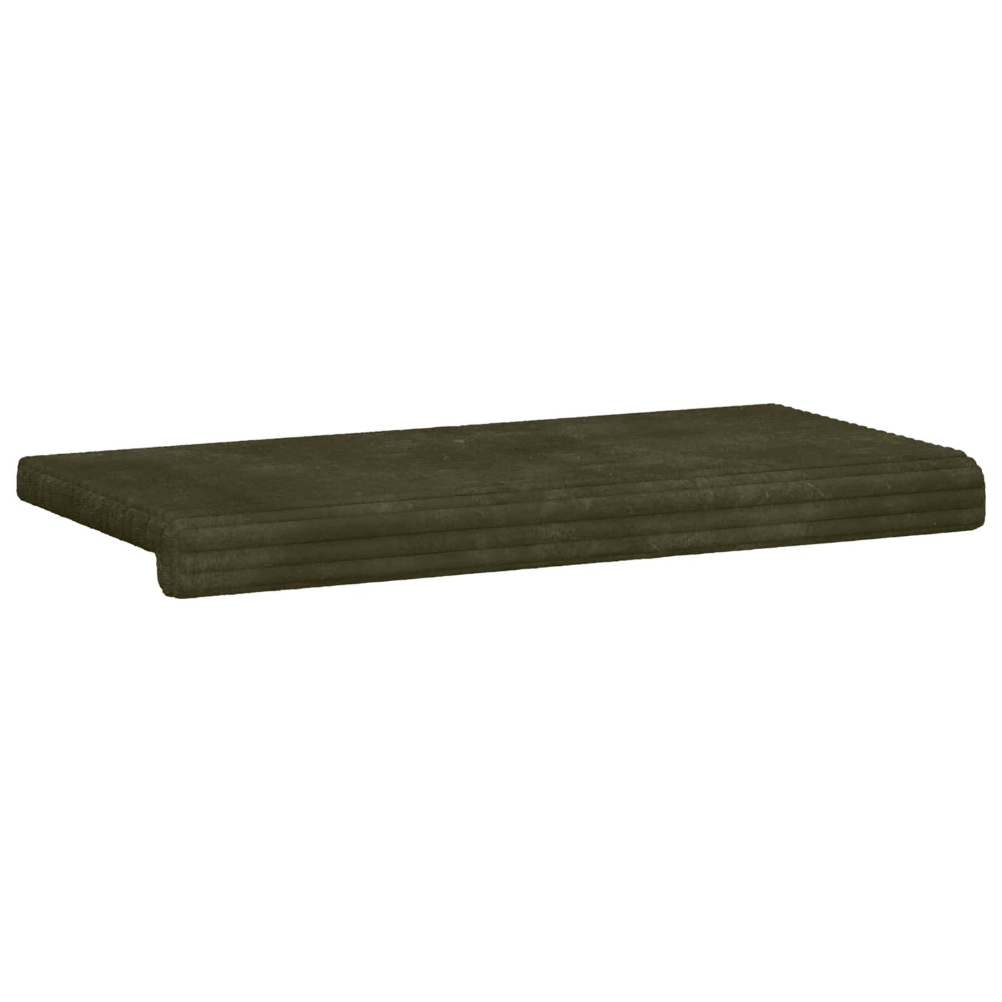 vidaXL Bench Cushion Plush Corduroy Green Depth 35 cm