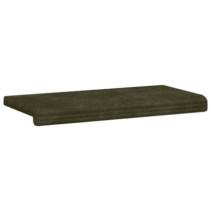 vidaXL Bench Cushion Plush Corduroy Green Depth 35 cm