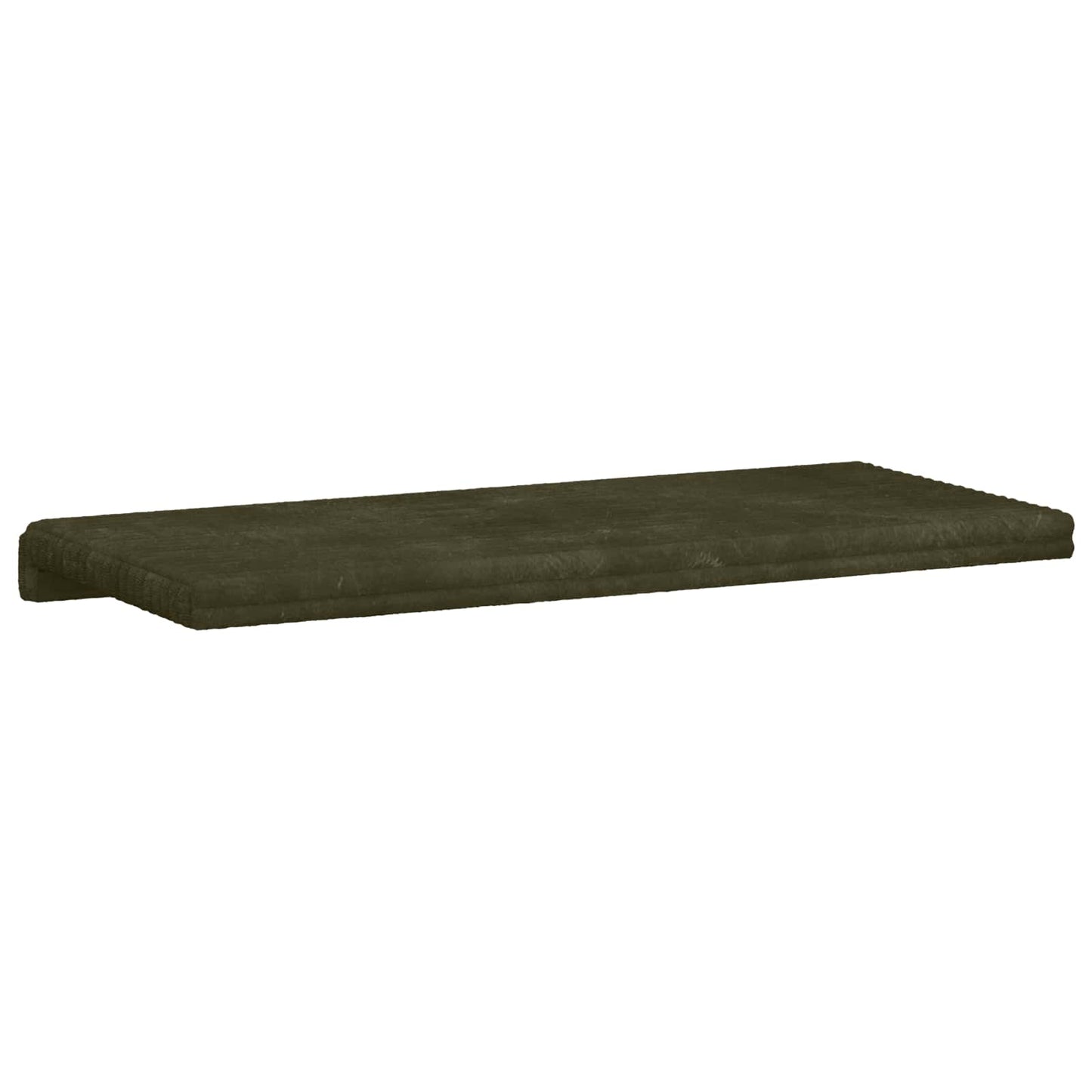vidaXL Bench Cushion Plush Corduroy Green Depth 35 cm